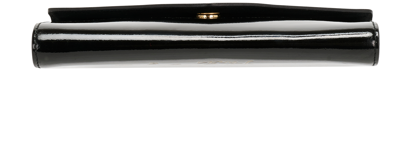 Y Mail Envelope Clutch, &pound;295, Handbags, Black, Patent Leather, Top view